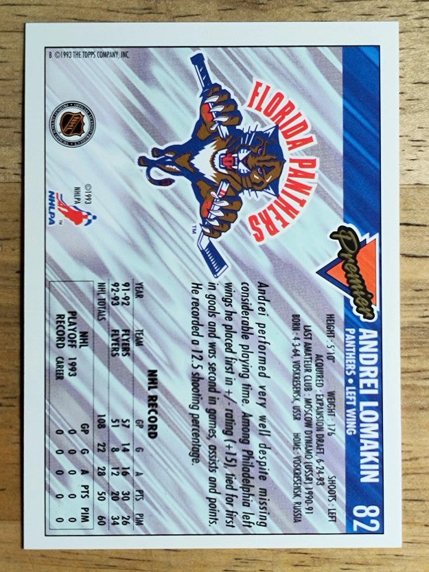 1993-94 Topps Premier #82 Andrei Lomakin
