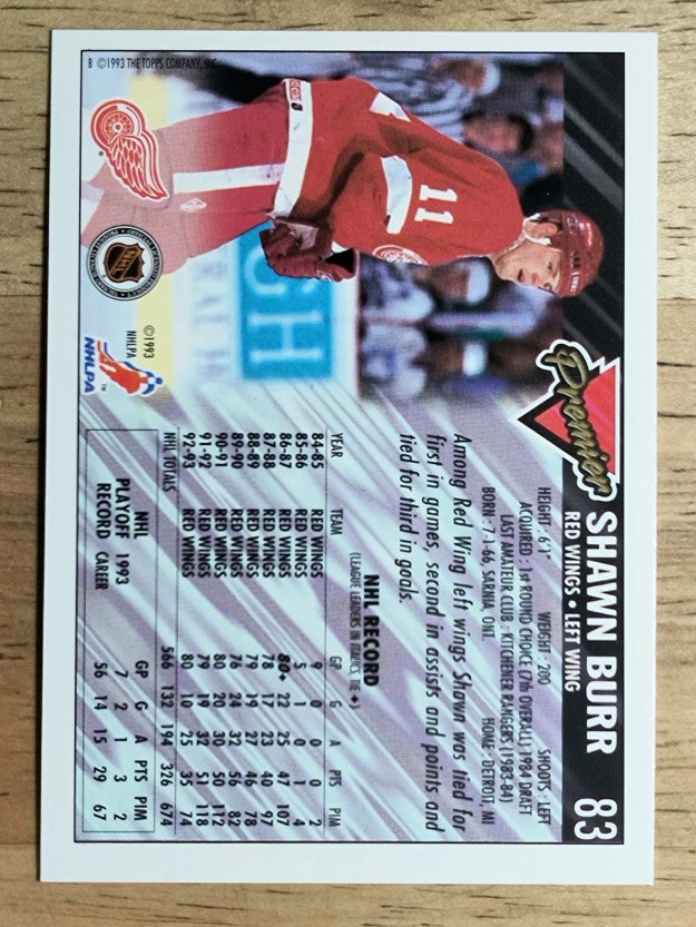 1993-94 Topps Premier #83 Shawn Burr