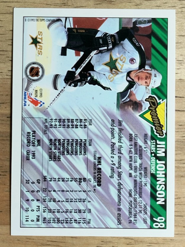 1993-94 Topps Premier #98 Jim Johnson