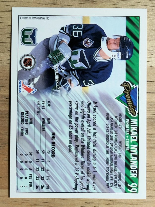 1993-94 Topps Premier #99 Michael Nylander
