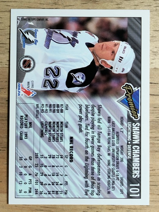1993-94 Topps Premier #101 Shawn Chambers