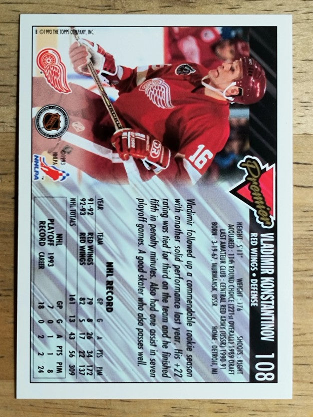 1993-94 Topps Premier #108 Vladimir Konstantinov