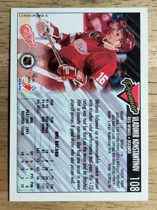 1993-94 Topps Premier #108 Vladimir Konstantinov