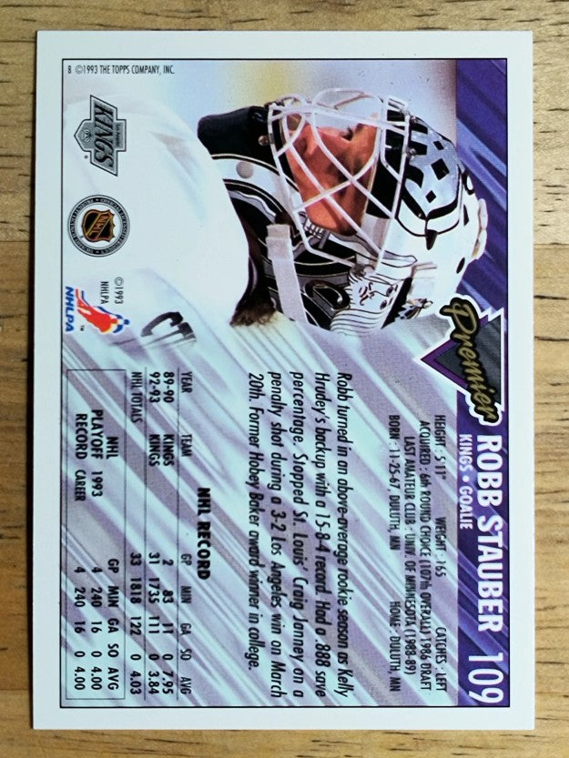 1993-94 Topps Premier #109 Robb Stauber