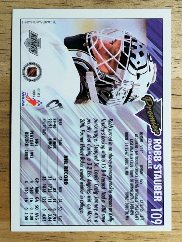 1993-94 Topps Premier #109 Robb Stauber