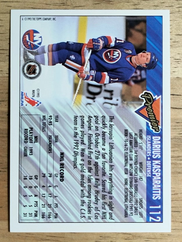 1993-94 Topps Premier #112 Darius Kasparaitis