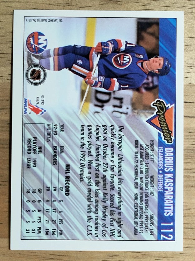 1993-94 Topps Premier #112 Darius Kasparaitis