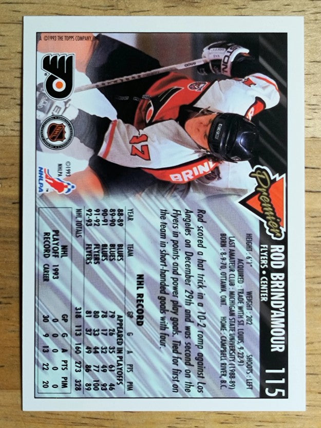 1993-94 Topps Premier #115 Rod Brind'Amour