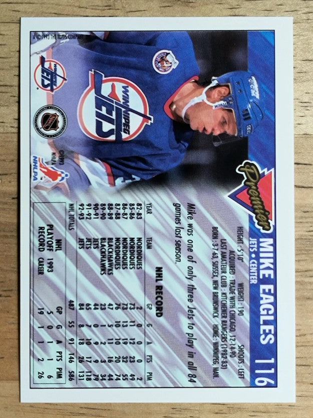 1993-94 Topps Premier #116 Mike Eagles