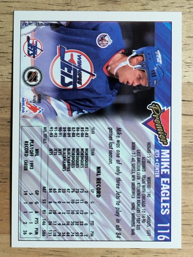 1993-94 Topps Premier #116 Mike Eagles