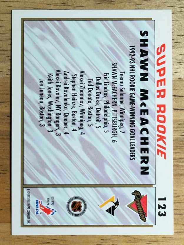 1993-94 Topps Premier #123 Shawn McEachern SR