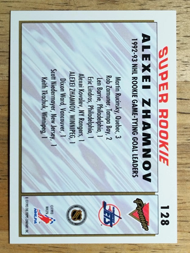 1993-94 Topps Premier #128 Alexei Zhamnov SR
