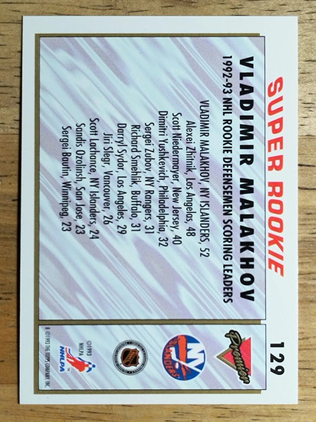 1993-94 Topps Premier #129 Vladimir Malakhov SR