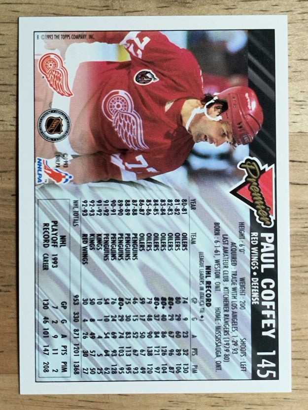 1993-94 Topps Premier #145 Paul Coffey