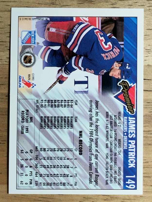 1993-94 Topps Premier #149 James Patrick