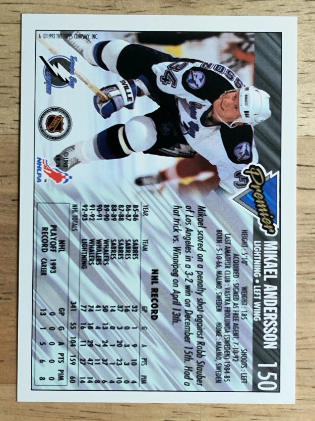 1993-94 Topps Premier #150 Mikael Andersson