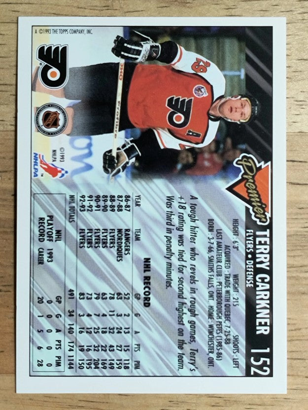 1993-94 Topps Premier #152 Terry Carkner