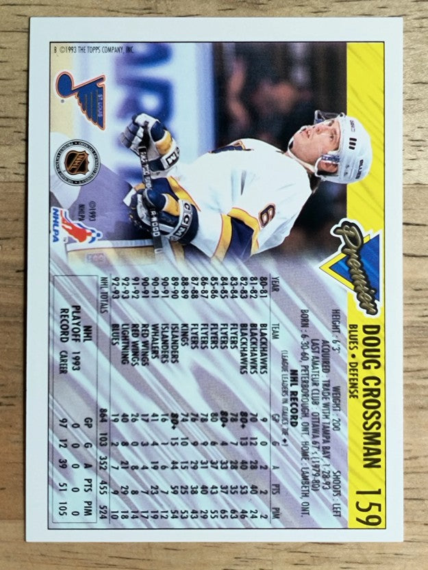 1993-94 Topps Premier #159 Doug Crossman