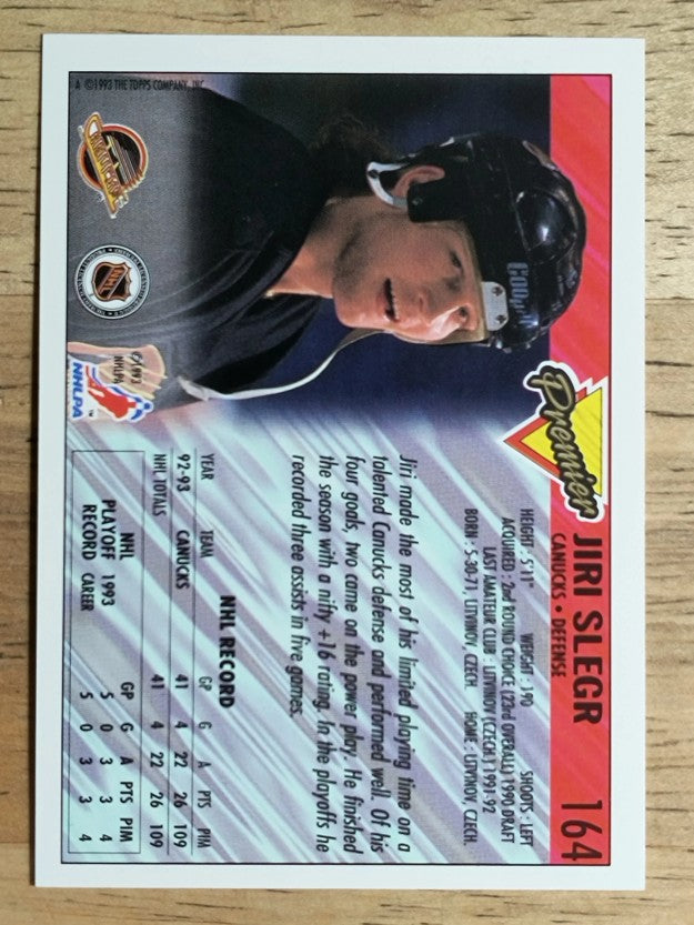 1993-94 Topps Premier #164 Jiri Slegr