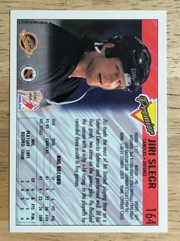 1993-94 Topps Premier #164 Jiri Slegr