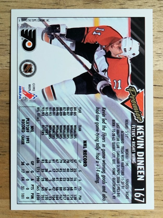 1993-94 Topps Premier #167 Kevin Dineen