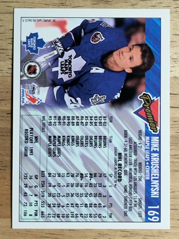 1993-94 Topps Premier #169 Mike Krushelnyski