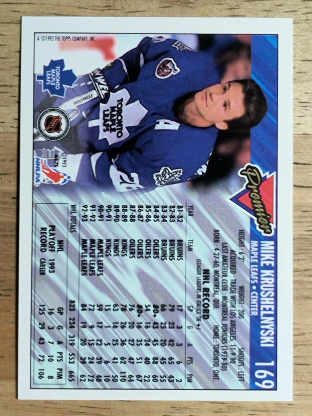 1993-94 Topps Premier #169 Mike Krushelnyski