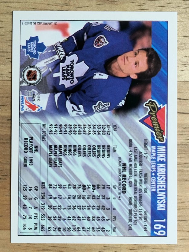 1993-94 Topps Premier #169 Mike Krushelnyski