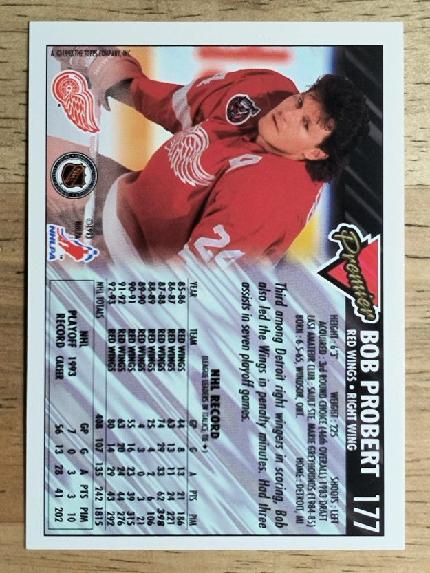 1993-94 Topps Premier #177 Bob Probert