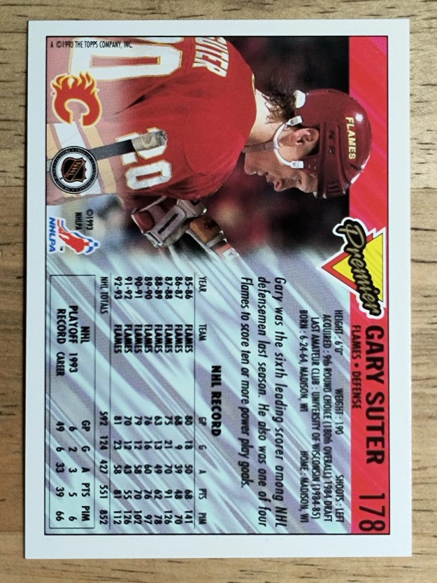 1993-94 Topps Premier #178 Gary Suter