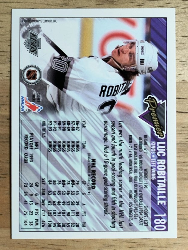 1993-94 Topps Premier #180 Luc Robitaille