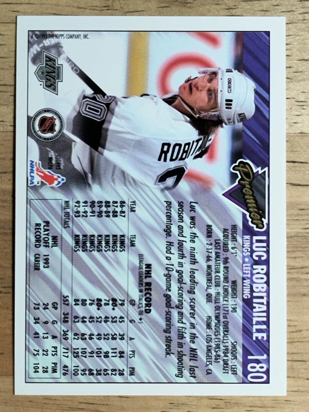 1993-94 Topps Premier #180 Luc Robitaille