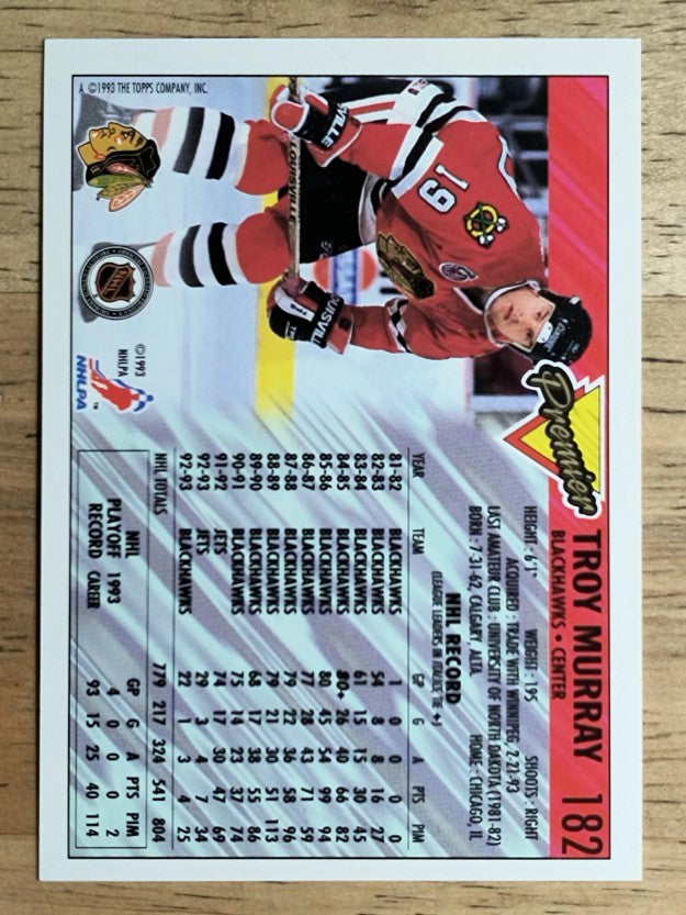 1993-94 Topps Premier #182 Troy Murray