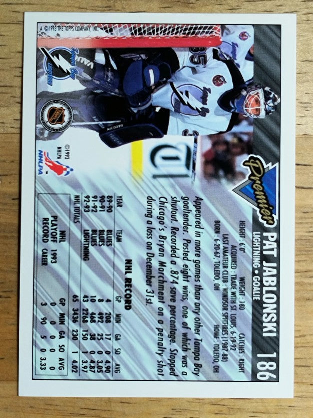 1993-94 Topps Premier #186 Pat Jablonski