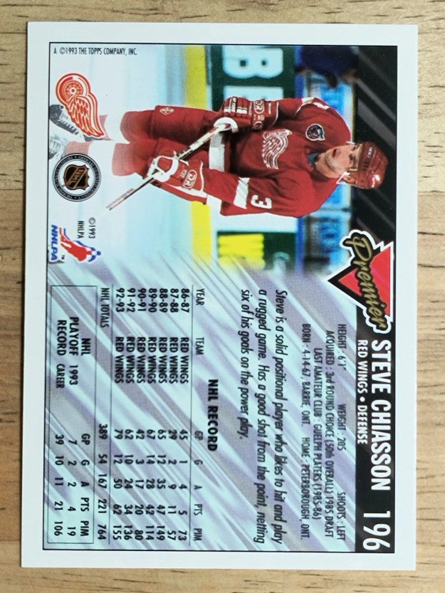 1993-94 Topps Premier #196 Steve Chiasson