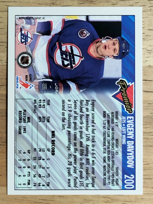 1993-94 Topps Premier #200 Evgeny Davydov
