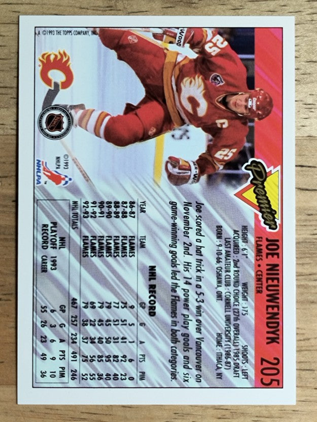 1993-94 Topps Premier #205 Joe Nieuwendyk