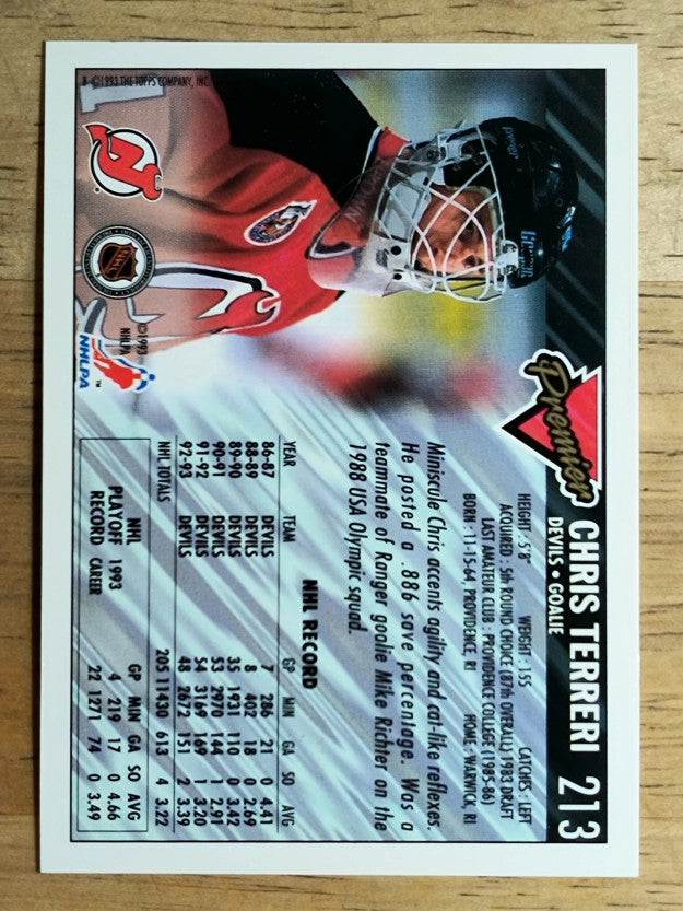 1993-94 Topps Premier #213 Chris Terreri