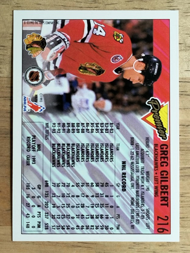 1993-94 Topps Premier #216 Greg Gilbert