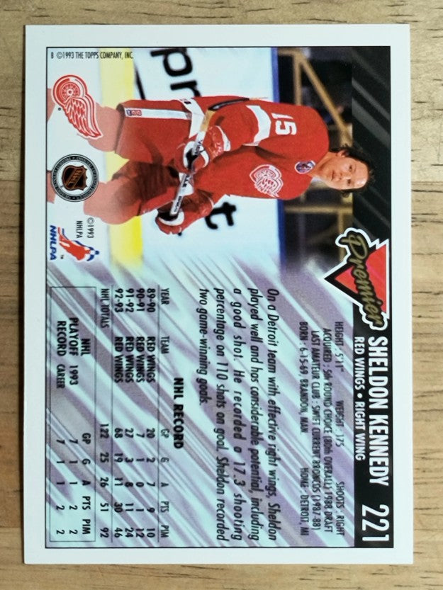 1993-94 Topps Premier #221 Sheldon Kennedy