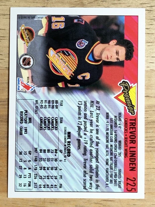 1993-94 Topps Premier #225 Trevor Linden
