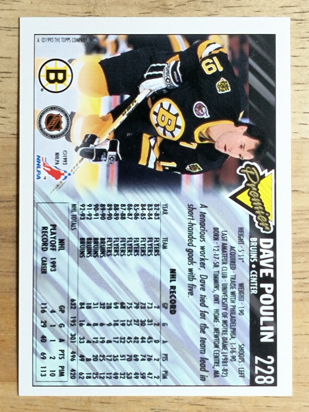 1993-94 Topps Premier #228 Dave Poulin