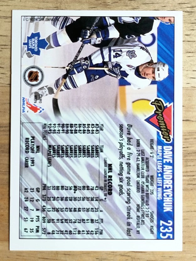 1993-94 Topps Premier #235 Dave Andreychuk