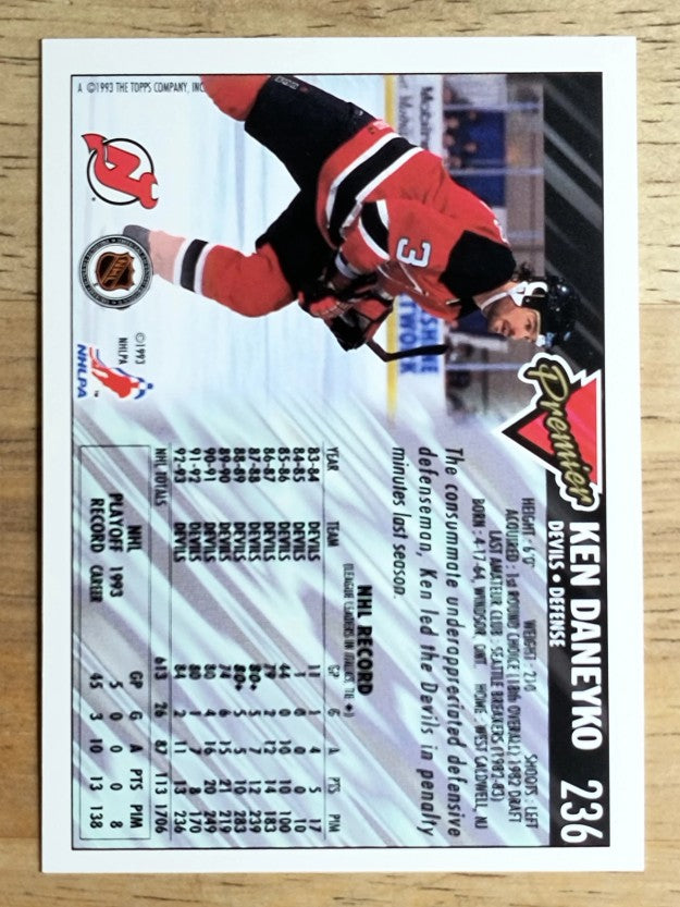 1993-94 Topps Premier #236 Ken Daneyko