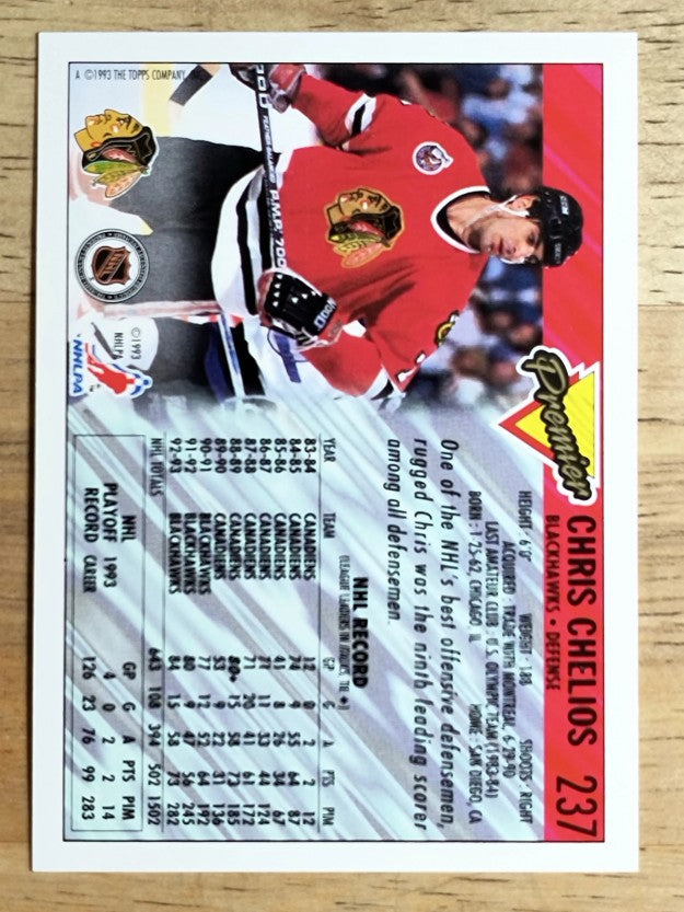 1993-94 Topps Premier #237 Chris Chelios