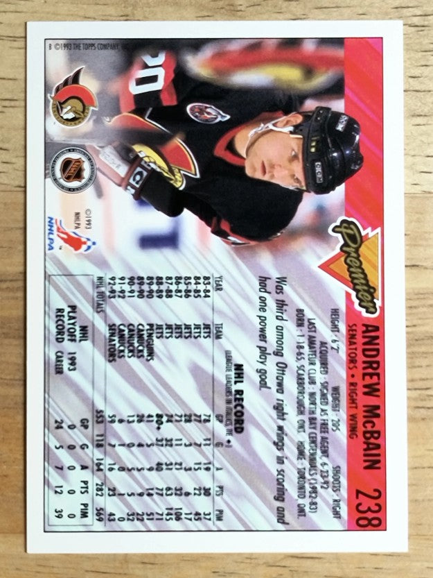 1993-94 Topps Premier #238 Andrew McBain