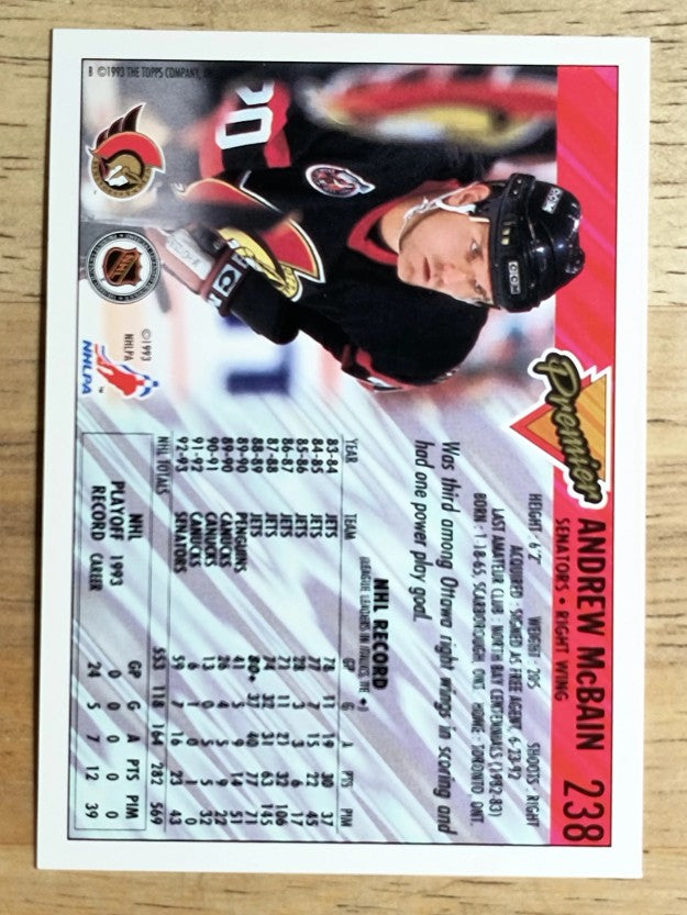 1993-94 Topps Premier #238 Andrew McBain