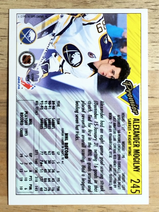 1993-94 Topps Premier #245 Alexander Mogilny