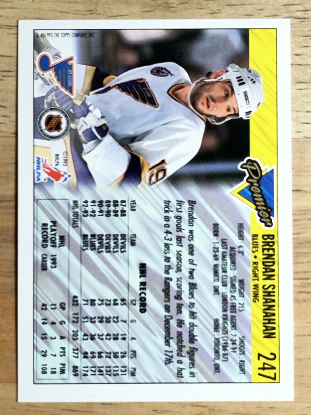 1993-94 Topps Premier #247 Brendan Shanahan