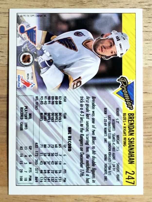 1993-94 Topps Premier #247 Brendan Shanahan